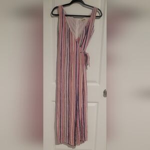 Listicle Jumpsuit Multicolor Striped SZ M